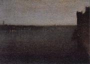 Nocturne in Grau und Gold, Westminster Bridge, James Mcneill Whistler